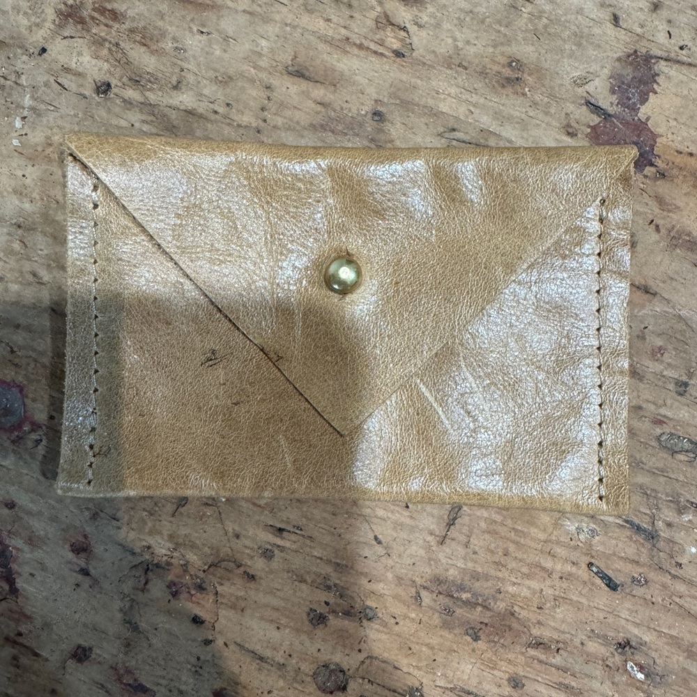 Tan Leather Coin Pouch